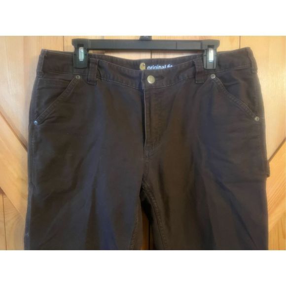 Brown Womens Car harts Original Fit Size 12/ 34x29.5 - Picture 2 of 4